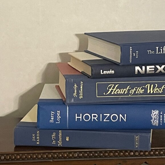 Decorative book stack - blue - Picture 2 of 3
